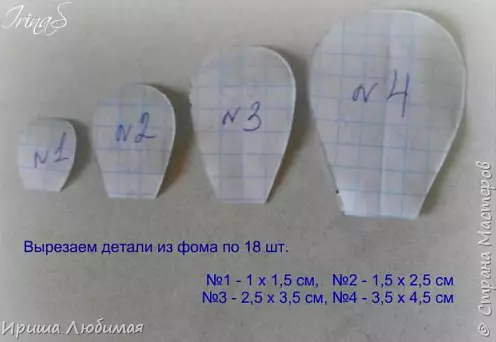 ดอกไม้จาก Foamyran (103 รูป): ชั้นปริญญาโทสำหรับการทำด้วยมือของคุณเองบนเทมเพลต วิธีการทำช่อแฮนด์เมดทีละขั้นตอน? 26831_79