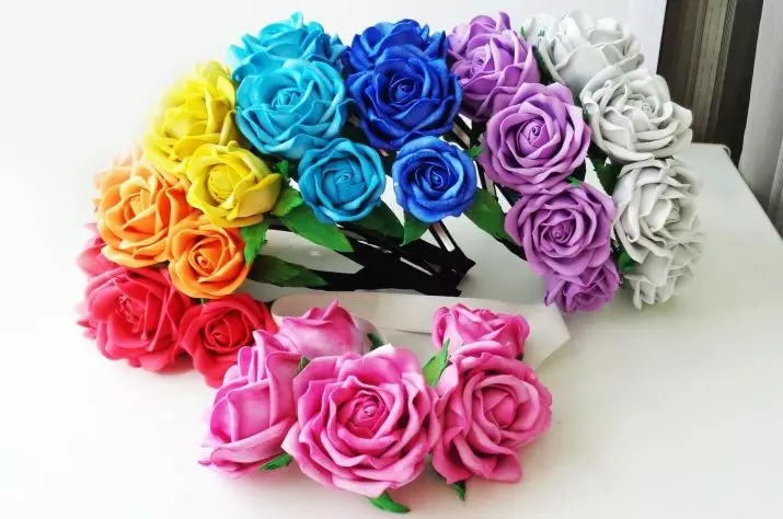 କ୍ଷୁଦ୍ର Flowers Foamiran ରୁ (38 ଫଟୋ): ଏକ ସୋପାନ ପଦକ୍ଷେପ ବର୍ଣ୍ଣନା ସହିତ ଟେମ୍ପଲେଟ୍ ଉପରେ ନିଜ ହାତ େର କ୍ଷୁଦ୍ର ଫୁଲ, ବର୍ଣ୍ଣନା ମୂଖ୍ୟ ଶ୍ରେଣୀ ପ୍ରସ୍ତୁତ 26857_38