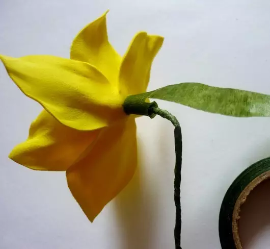 Narcissus FoamyRan: malleja ja master-luokka. Kuinka tehdä suuria ja muita kukkia omalla kädet askel askeleelta? 26861_22