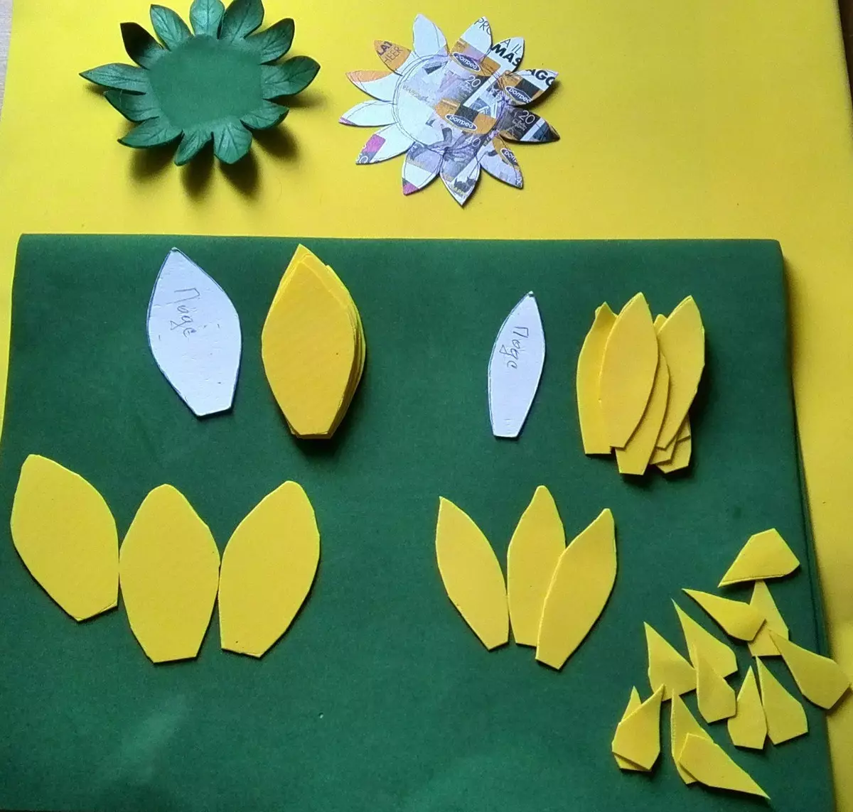 Floarea-soarelui de la Foamyran (28 poze): Facem o creștere în propriile mâini, pas-cu-pas clase de master, modele și modele 26862_15
