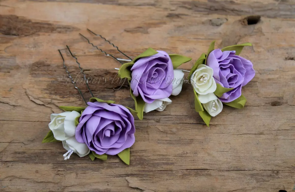 Decoraciones espumiranas: para cabello y collar, pendientes con flores y decoraciones de boda. ¿Cómo hacerlos con tus propias manos en una clase magistral? 26871_18