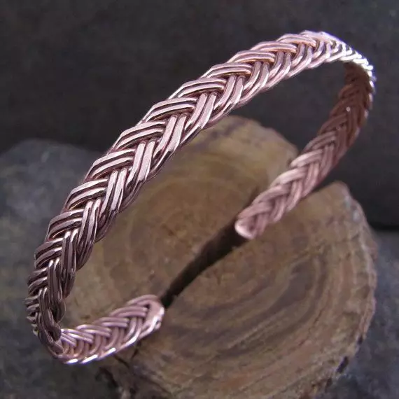 دستبند سیم: دستبند بافندگی دستبند مس مس با دستان خود را با دستان خود، طرح های محصول برای مردان و زنان 26899_10