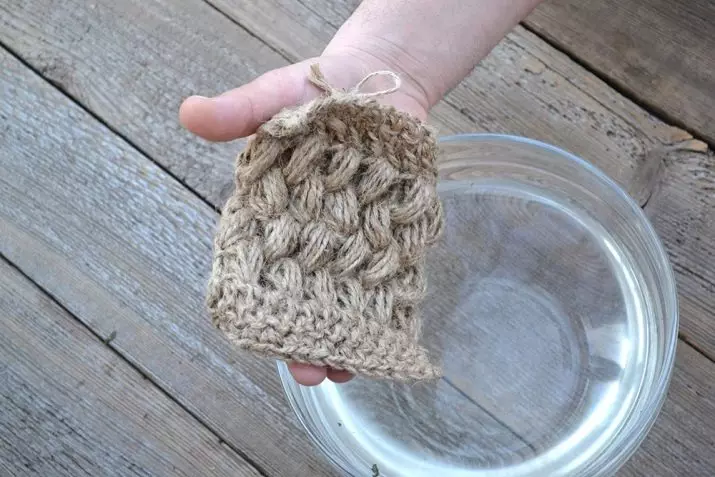 Οι πλύσεις της Γιούτας: Knit σφουγγάρια για πλύσιμο πιάτων με τα χέρια τους. Πώς να δέσετε ένα body washcloth; 26910_26