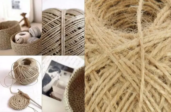 Jute Baskets (49 gambar): Baskets Crochet melakukannya sendiri, bakul dobi dengan dinding pepejal dan idea-idea lain, kelas induk 26917_45