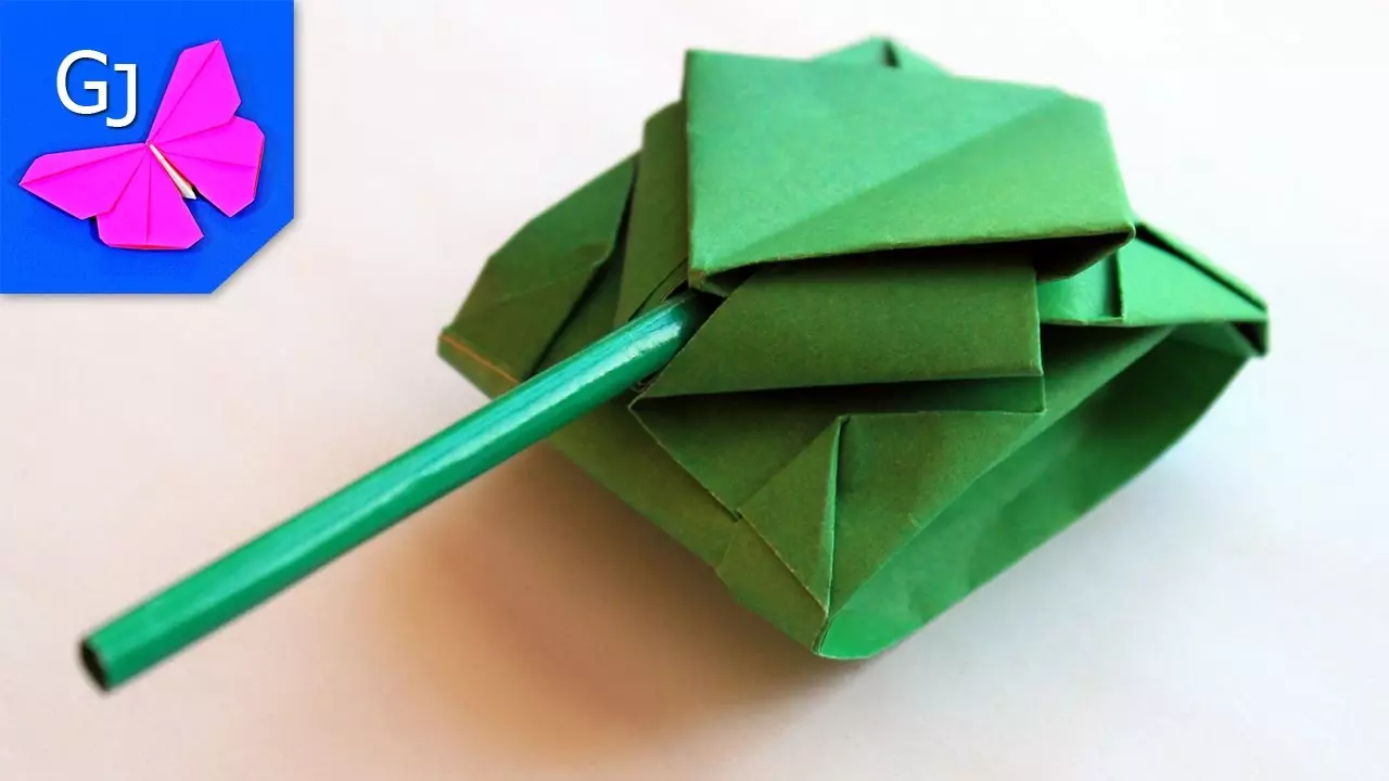 Оригами за тату: рођендански поклони од папира. Како да се пуковнице пузе у облику одела својим рукама? Направите медаљу од ћерке 26924_5