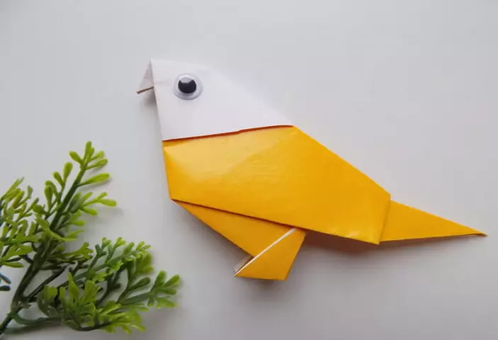 Origami dunha praza de papel: de pequenos cadrados e folla cadrada para principiantes, nenos de 2 clase e outra idade 26925_15