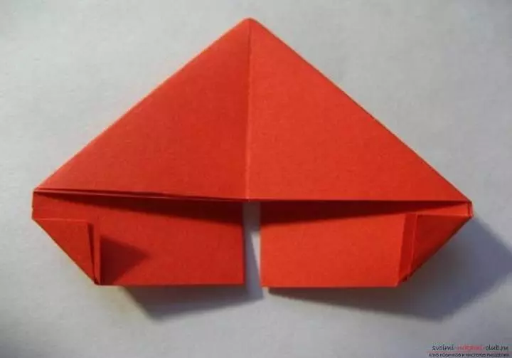 Origami of a Qada kaxezê: Ji çarçikên piçûk û çarçova çargoşe ji bo destpêkên, zarokên 2 pola û temenê din 26925_25