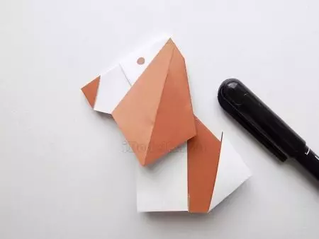 Origami fra farvet papir: Sådan laver du blomster fra dobbeltsidet papir med dine egne hænder? Håndværk til børn, lette modeller fra ensidigt papir 26933_21