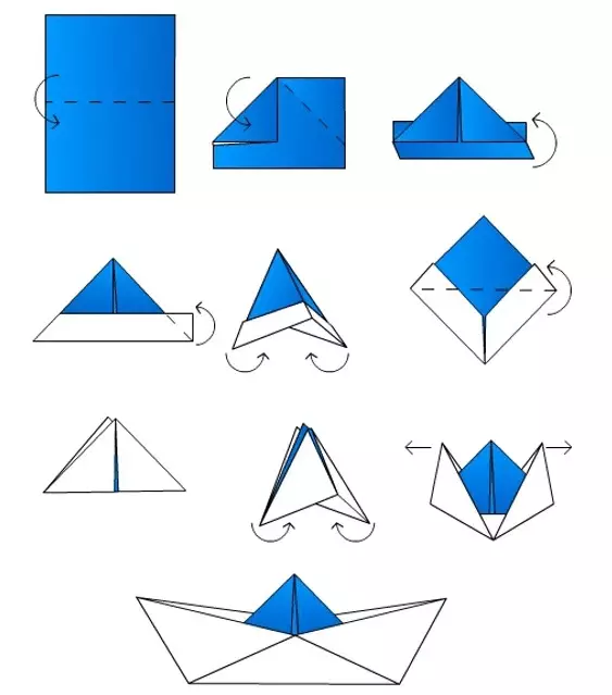 Origami tina kertas berwarna: Kumaha ngadamel kembang tina kertas dua kali sareng leungeun anjeun sorangan? Karajinan pikeun barudak, model cahaya tina kertas hiji-sisi 26933_29