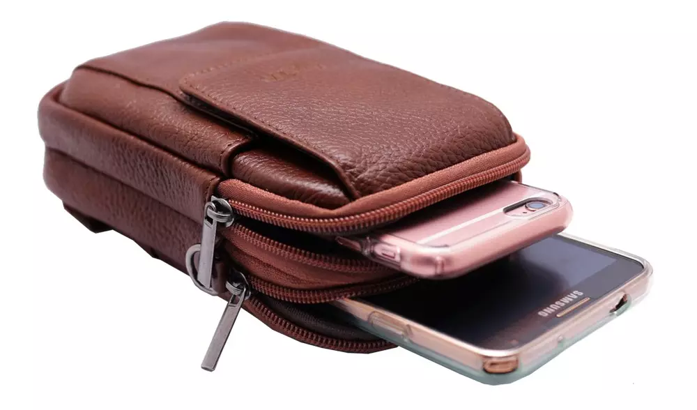 Торба за телефон (48 фотографија): футрола за мобилни телефон и паметне телефоне на руци, врату, појас и бицикл 2693_11