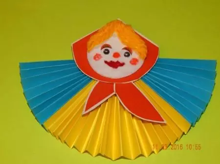 “Maslenitsa”Origami：來自兒童紙的工藝品。模塊化，體積和其他摺紙自己做到了 26940_29