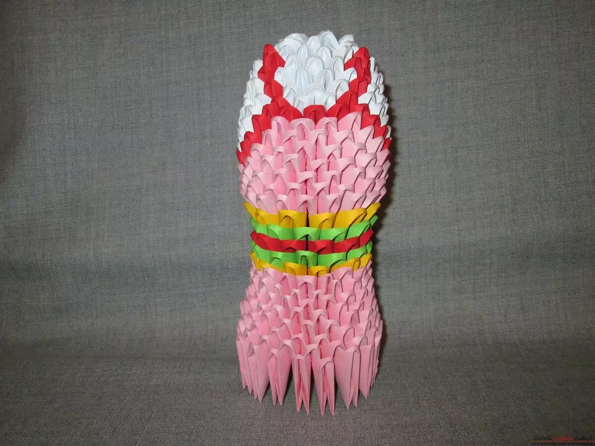 “Maslenitsa”Origami：来自儿童纸的工艺品。模块化，体积和其他折纸自己做到了 26940_32