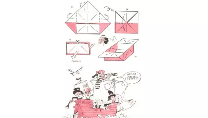 Origami-Fairy Tales: Σχετικά με τον αγροτικό και το σκάφος, τις ιστορίες χαρτιού για τα παιδιά για τους πειρατές και το 