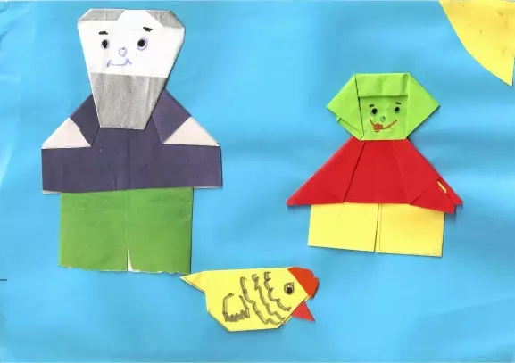 Origami-Fairy Tales. Գյուղացու եւ նավակի մասին, թղթի հեքիաթներ ծովահենների եւ «Տերեմոկ» -ի մասին, տղամարդու եւ թագավորի մասին: Թղթի այլ հեքիաթների սխեմաներ 26948_25