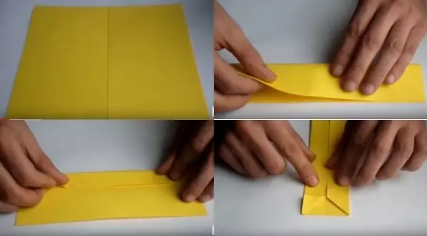 折り紙「男」：どの方式に従って簡単に子供たちと一緒に紙から人々を作るには？顔の顔のステップの説明によってステップ。全体の置物を折るする方法？ 26949_42