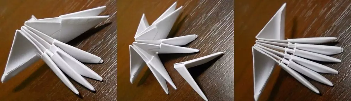Оригами аз коғаз сафед A4: Отигии рӯшноӣ барои кӯдакони 8-9 ва 12-13 сола, ҳунари оддии зебо барои шурӯъкунандагон. Схемаҳои марҳилаҳои рақамҳои варақ 26951_18