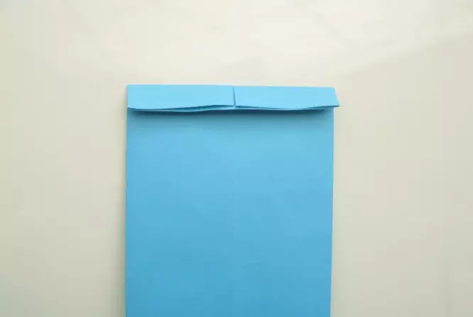 Origami“襯衫與領帶”：兒童紙摺紙的分階段設計。如何在2月23日逐步說明明信片作為爸爸的禮物？ 26952_19