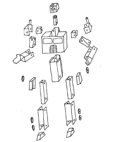Арыгамі «Робат»: як зрабіць яго з паперы з дзецьмі? Схема модульнага арыгамі. Просты варыянт сваімі рукамі 26958_36