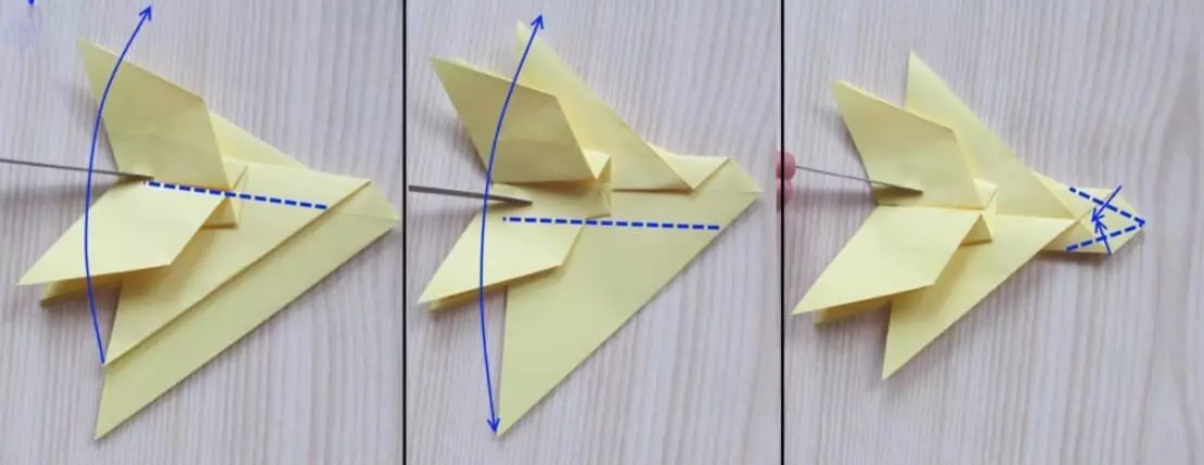 Орігамі «Військова техніка»: модульне орігамі з паперу для дітей і початківців. Як зробити об'ємні фігури за схемою своїми руками? 26959_10