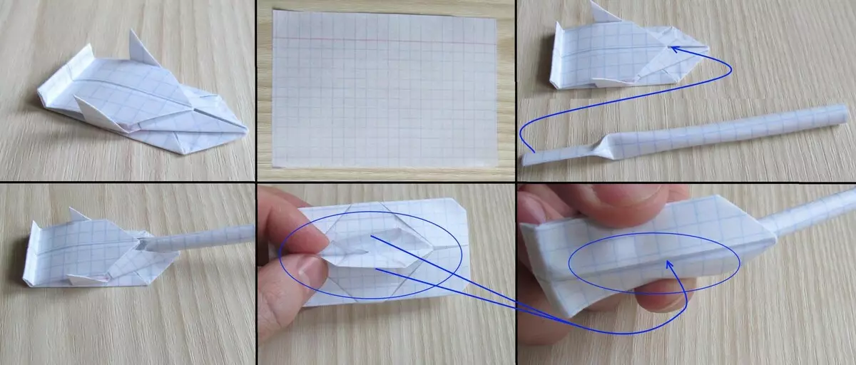Origami « Technique militaire »: papier origami modulaire pour les enfants et les débutants. Comment faire des figures volumétrique selon le schéma avec vos propres mains? 26959_15