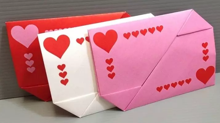 Origami para o día de San Valentín: que facer o 14 de febreiro de papel coas túas propias mans? Caixa de agasallo e origami modular para a nai 26960_2