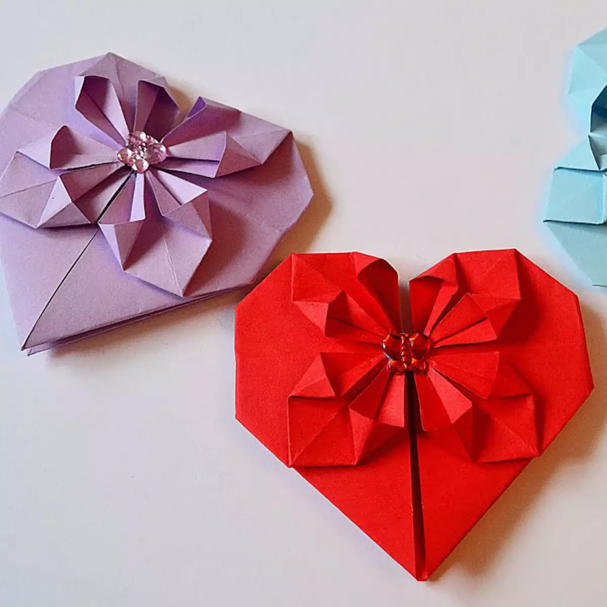 Оригами сердце объемное