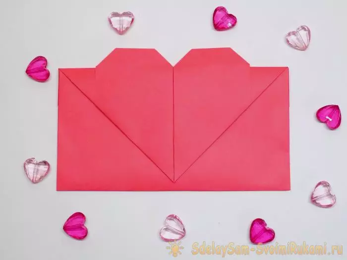 Origami para o día de San Valentín: que facer o 14 de febreiro de papel coas túas propias mans? Caixa de agasallo e origami modular para a nai 26960_36