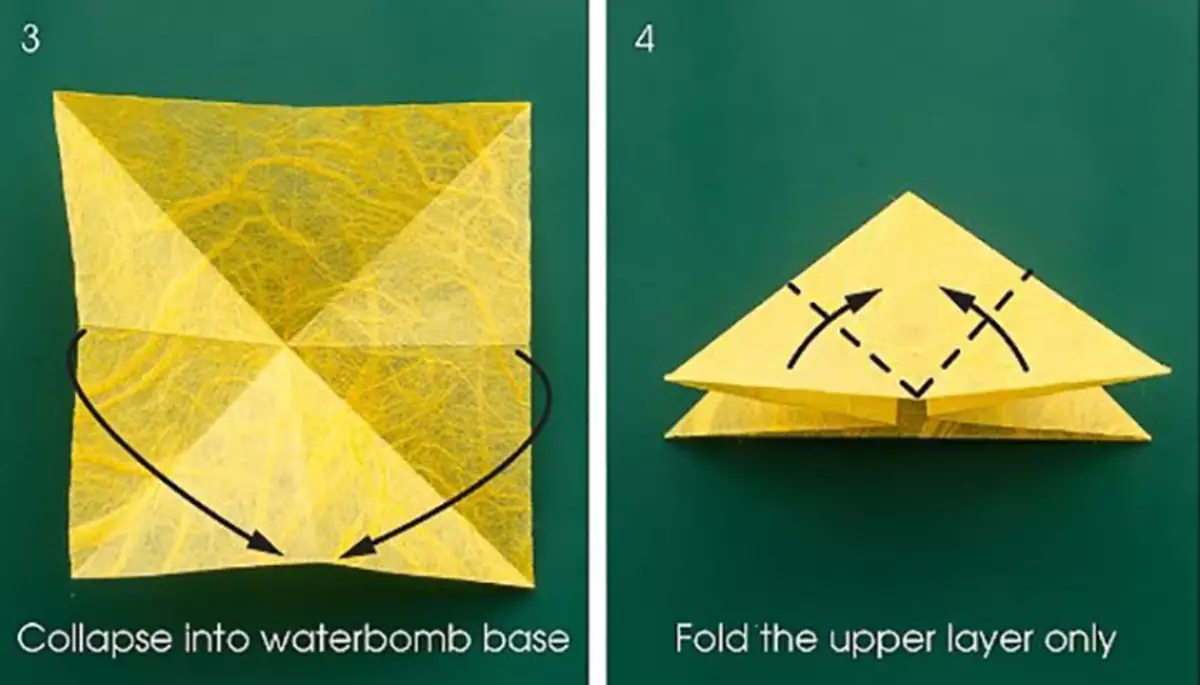 Leuke origami: Hoe gemakkelijk te maken van dieren van papierschema's? Andere kleine ambachten doen het zelf, de eenvoudigste schattige origami 26965_12