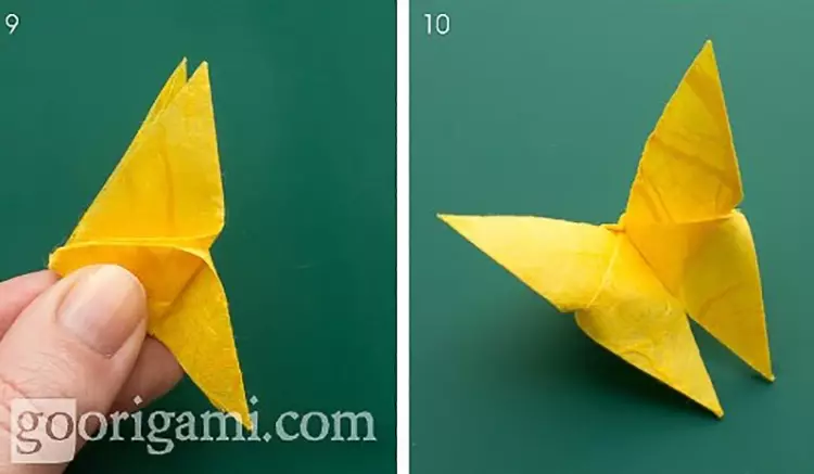 Cute origami: Cik viegli padarīt dzīvniekus no papīra shēmām? Citi nelieli amatniecība to dara pats, vienkāršākais gudrs origami 26965_14