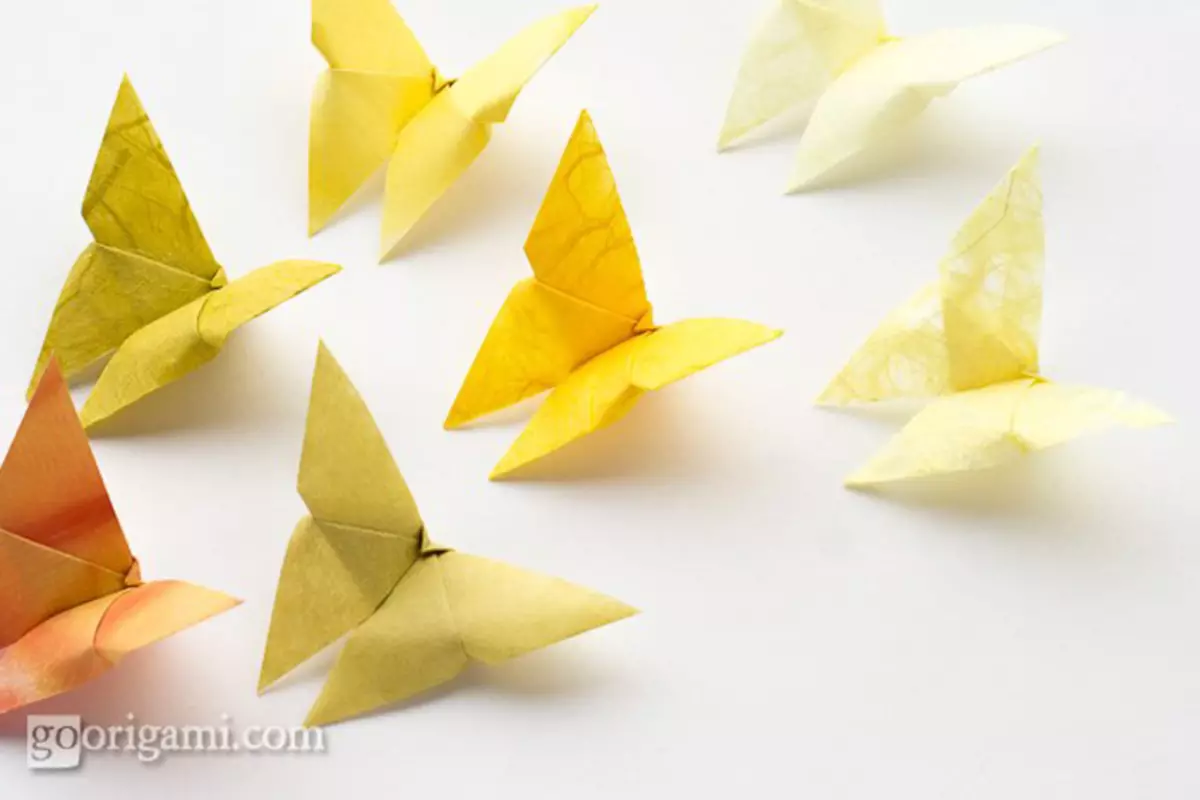 origami Cute çawa ji bo ku rojnameyê ji şemaya heywanên bi hêsanî, di merheleyên? Other crafts biçûk bi destên xwe de, herî origami sade cute 26965_15