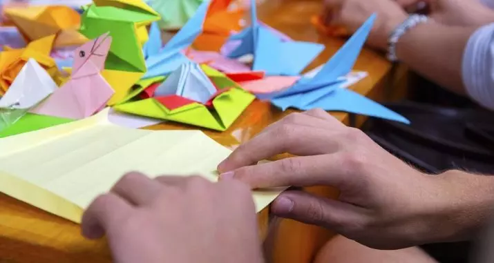 Leuke origami: Hoe gemakkelijk te maken van dieren van papierschema's? Andere kleine ambachten doen het zelf, de eenvoudigste schattige origami 26965_2