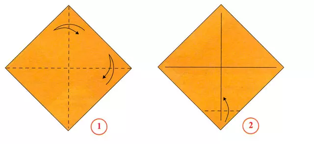 Origami i form af en løve: Sådan gør du det fra papir i henhold til ordningen med børn Step bypass? Instruktioner til oprettelse af en modulær kompleks origami for begyndere 26968_11