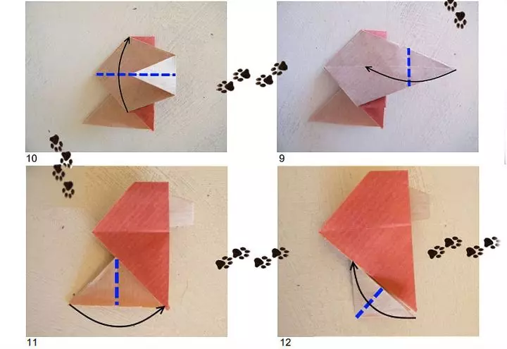 Origami ក្នុងសំណុំបែបបទនៃសត្វតោនេះ: របៀបដើម្បីធ្វើឱ្យវាពីក្រដាសនេះបើយោងតាមគម្រោងនេះជាមួយនឹងការសម្រកកុមារជំហាន? សេចក្តីណែនាំសម្រាប់ការបង្កើត origami ស្មុគស្មាញម៉ូឌុលសម្រាប់អ្នកចាប់ផ្តើមដំបូង 26968_18