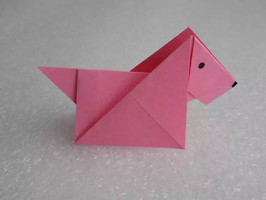 Origami de papel sen cola: como facer unha artesanía de folla A4 sen tesoiras e cola coas túas propias mans paso a paso segundo o esquema? Opcións fáciles 26971_13
