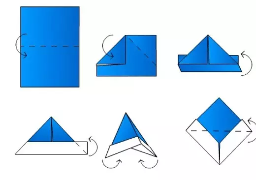 Origami de papel sen cola: como facer unha artesanía de folla A4 sen tesoiras e cola coas túas propias mans paso a paso segundo o esquema? Opcións fáciles 26971_29
