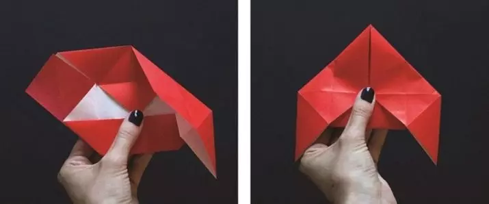 Оригами ерні: сұхбат және басқа да қағаз жөке. Схема және бастауыш қадам жиналмалы қадамның нұсқаулық 26974_16