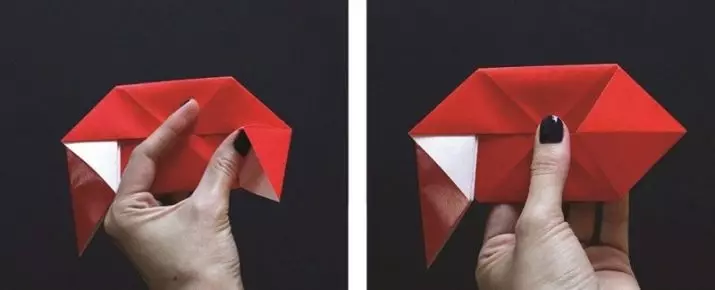 Origami lips: pakikipag-usap at iba pang mga sponghe ng papel. Scheme at pagtuturo ng natitiklop na hakbang-hakbang para sa mga nagsisimula 26974_17