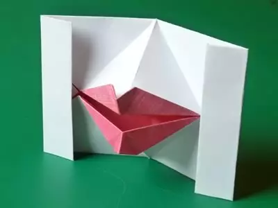 Origami lips: pakikipag-usap at iba pang mga sponghe ng papel. Scheme at pagtuturo ng natitiklop na hakbang-hakbang para sa mga nagsisimula 26974_4