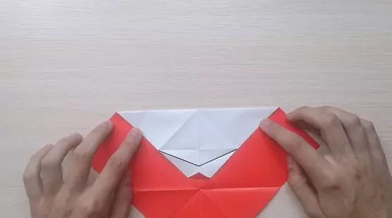 Origami lips: pakikipag-usap at iba pang mga sponghe ng papel. Scheme at pagtuturo ng natitiklop na hakbang-hakbang para sa mga nagsisimula 26974_8