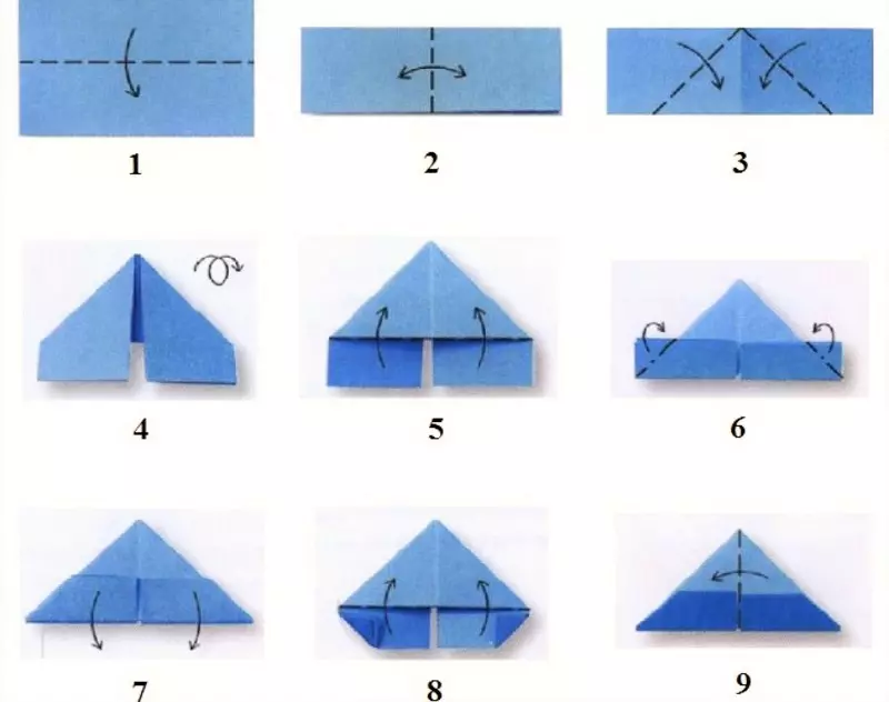 origami Modular ing wangun endhog Paskah: Langkah-langkah dening-instruksi kanggo ngrakit endhog saka modul ing ngadeg, rencana jangka panjang 26978_10
