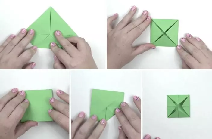 Origami «Waterweewwear» (40 լուսանկար). Ինչպես ծաղիկ պատրաստել թղթի վրա ձեր սեփական ձեռքերով փուլային սխեմայով: Սկսնակների համար մոդուլային օրիգամի ստեղծելու քայլ առ քայլ հրահանգներ 26980_14