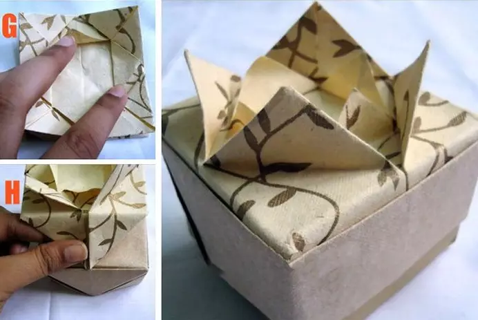 Origami «Waterweewwear» (40 լուսանկար). Ինչպես ծաղիկ պատրաստել թղթի վրա ձեր սեփական ձեռքերով փուլային սխեմայով: Սկսնակների համար մոդուլային օրիգամի ստեղծելու քայլ առ քայլ հրահանգներ 26980_34