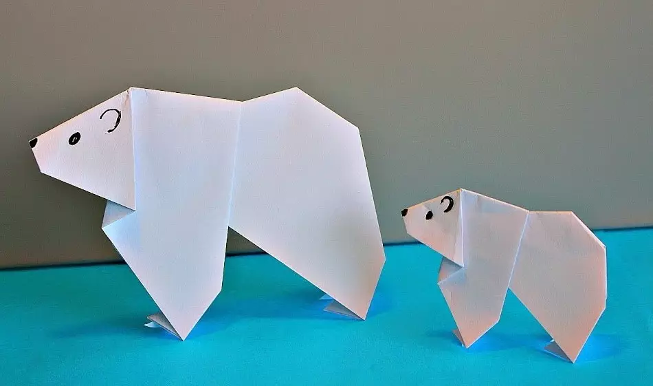 Papier origami foar bern 7-8 jier âld: Simple regelingen foar jonges en famkes. How to make origami dogge it sels yn fazen? 26984_22
