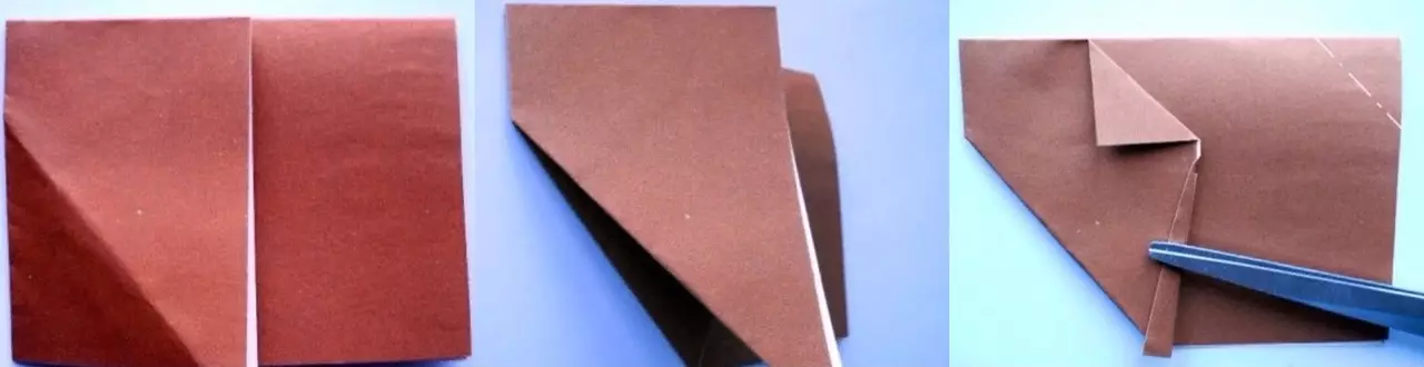 Paper Origami 7-8 urte bitarteko haurrentzako: neska-mutilentzako eskema sinpleak. Nola egin origami Egin zeure burua faseetan? 26984_27