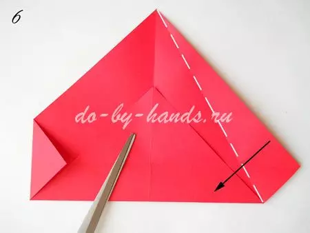 Оригами тартмасы: Капка белән үз кулыгыз белән кәгазь тартма ясарга? Схемада сандык-мәче ничек тартырга? Адымсыз күрсәткечләр белән иң гади оригами пакетлары 26986_32