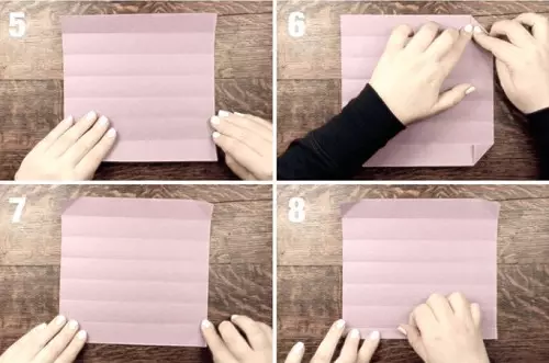 Fitur Origami: Cara nggawe kothak kertas nganggo tangan sampeyan dhewe kanthi tutup? Cara melu kucing-kucing ing rencana kasebut? Paket Origami Paling Gampang ing pandhuan langkah-langkah tanpa lem 26986_37