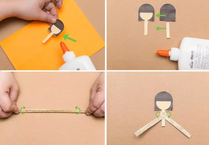 Origami „Doll“ z papíru: jak japonskou panenku podle schématu pro děti? Master class na postupné konstrukci krásné papírové panenky 26987_28