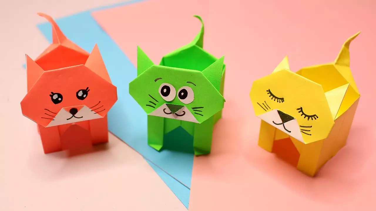 Оригами из папира за децу од 5-6 година: Схеме по корак, једноставне занимање сопственим рукама. Колико је лако направити топлу класу на почетницима главне класе? 26988_17