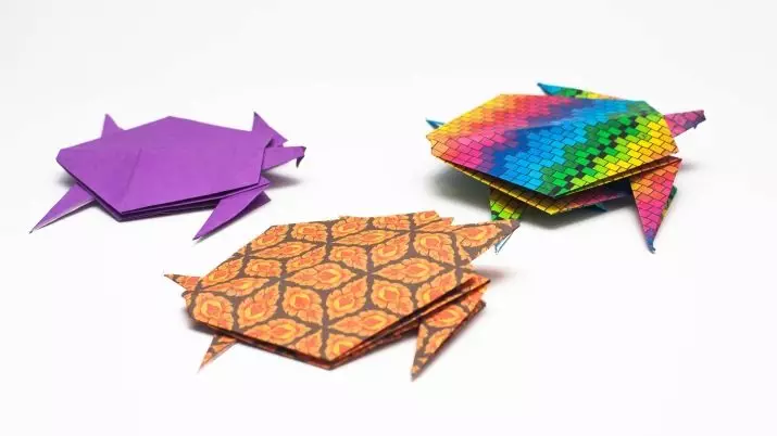 Origami թղթի համար 5-6 տարեկան երեխաների համար. Քայլ առ քայլ սխեմաներ, պարզ արհեստներ իրենց ձեռքերով: Որքան հեշտ է վարպետության դասի սկսնակների վրա ջերմ դաս անել: 26988_20