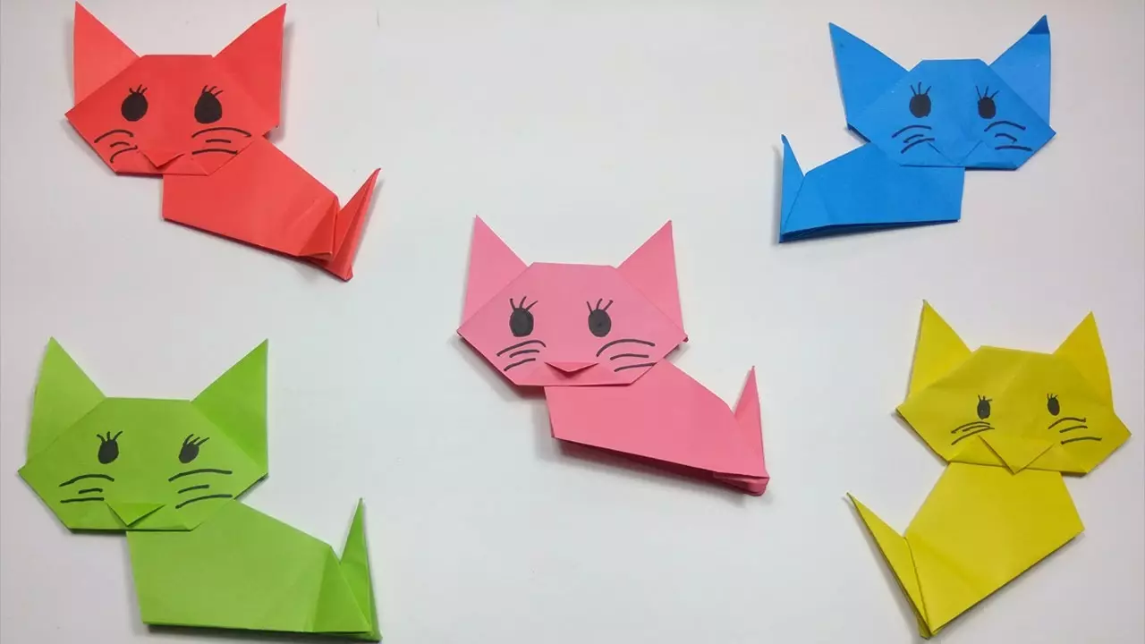 Оригами от хартия за деца на 5-6 години: стъпка по стъпка схеми, прости занаяти със собствените си ръце. Колко лесно е да се направи топъл клас на начинаещите на майстора? 26988_25